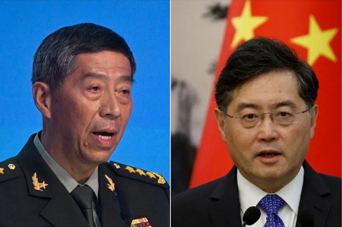 #China has sacked General #LiShangfu as state councillor and #DefenceMinister.

Having been sacked as #ForeignMinister in July, #QinGang was also stripped of his state councillor title, a Cabinet position that ranks below vice-premier and above minister.

gettr.com/post/p2t88nt9c…