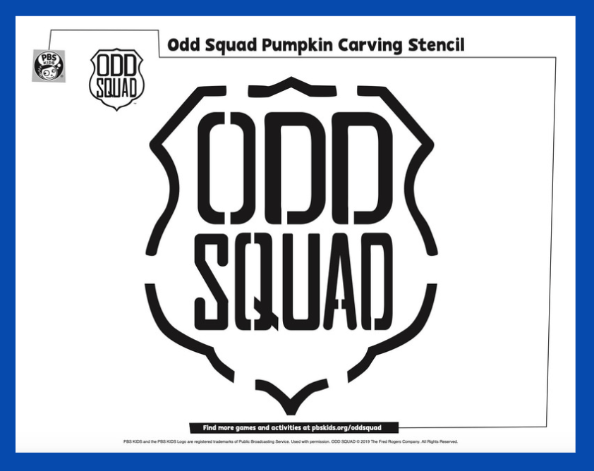 Bring some ODD-ness to your Fall decorations with this ODD SQUAD Pumpkin Carving Stencil! to.pbs.org/3CdyU0s
