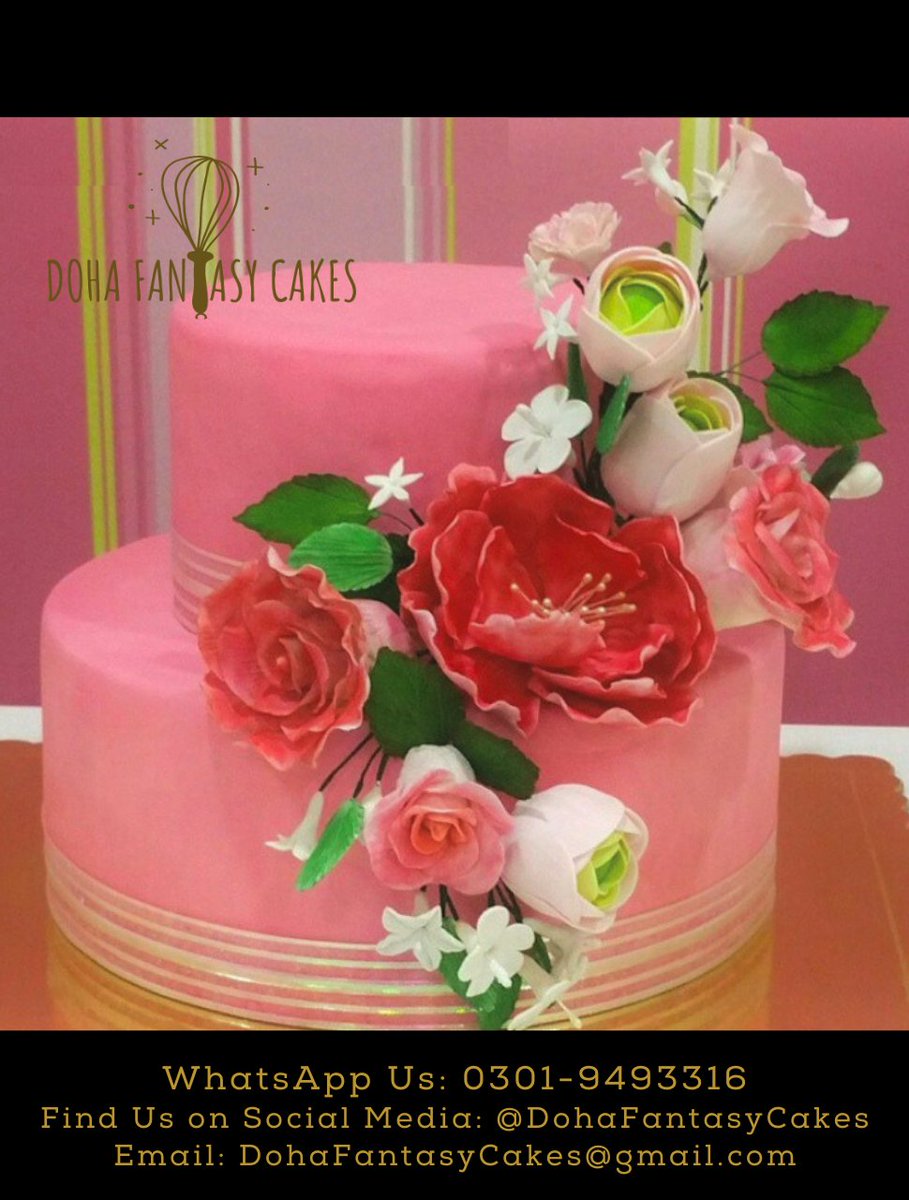 DohaFantasyCake's tweet photo. Floral Engagement Cake🎉💍 

For Order/Queries:
✉️ Inbox Us or 
📲WhatsApp at 0301-9493316

#lahorecakes  #fondantcakeslahore #cakeslahore #themecakeslahore #lahorefoodies #lahoreweddings #lahorebirthdays #lahorefood https://t.co/vdWJzUOEb5