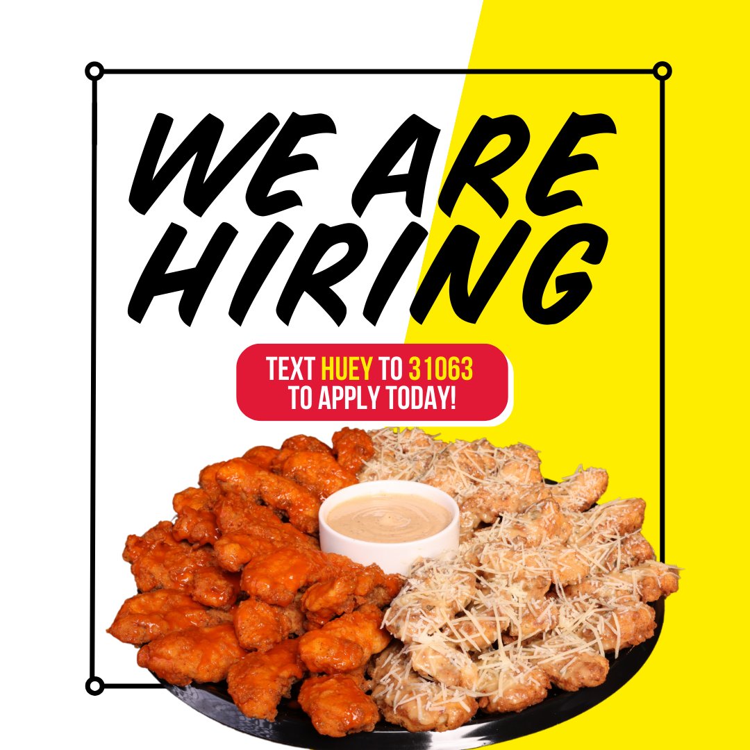 Ready to join the #MagooCrew? We're hiring staff at various Huey Magoo's in the ATL area! Visit the link in our bio to submit your application now, or text us! 

#HueyMagoos #ATLHiring #ATLJobs