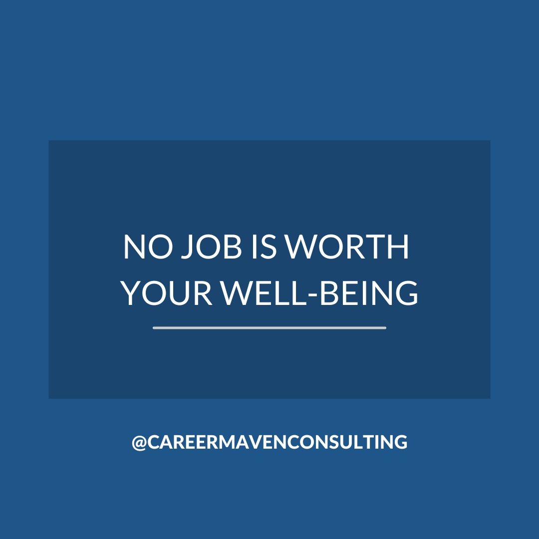 Choose your workplace wisely, for it's not just a paycheck that sustains us, but the peace of mind, joy, and passion that fill our souls.

#CareerMaven #workplacewellbeing #choosehappiness #toxicworkplaces #makethingshappen #mindsetofexcellence #beyourbestyou