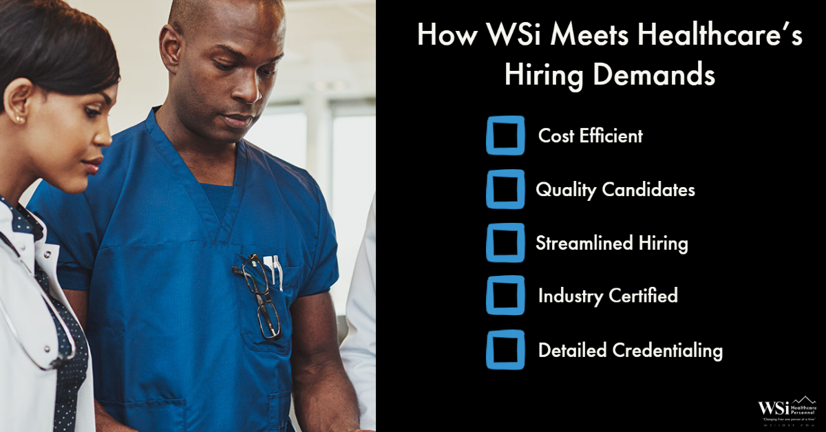 WSiHealthcare's tweet image. WSi knows healthcare and can meet your staffing needs! Connect with an account manager to discuss options for your organization's needs!

Connect with us today!
ow.ly/ufcO50JsLnL

#hiringdemands #costefficient #healthcarejobs #flexiblecareers