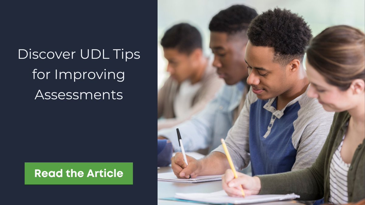 Looking for new ways to assess students’ understanding? Explore these tips from <a href="/CAST_UDL/">CAST</a> for instructors designing and redesigning their #assessments to reduce barriers to access and improve #learning outcomes: bit.ly/48B4SDp