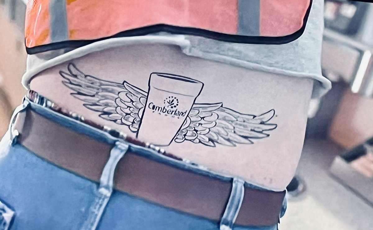 My plow guy from Hull says he knows the guy who got this @cumberlandfarms tramp stamp in the commercial and is peanut butter and jealous because he gets all the iced coffee he wants for free now! He’s also thinking of getting one.