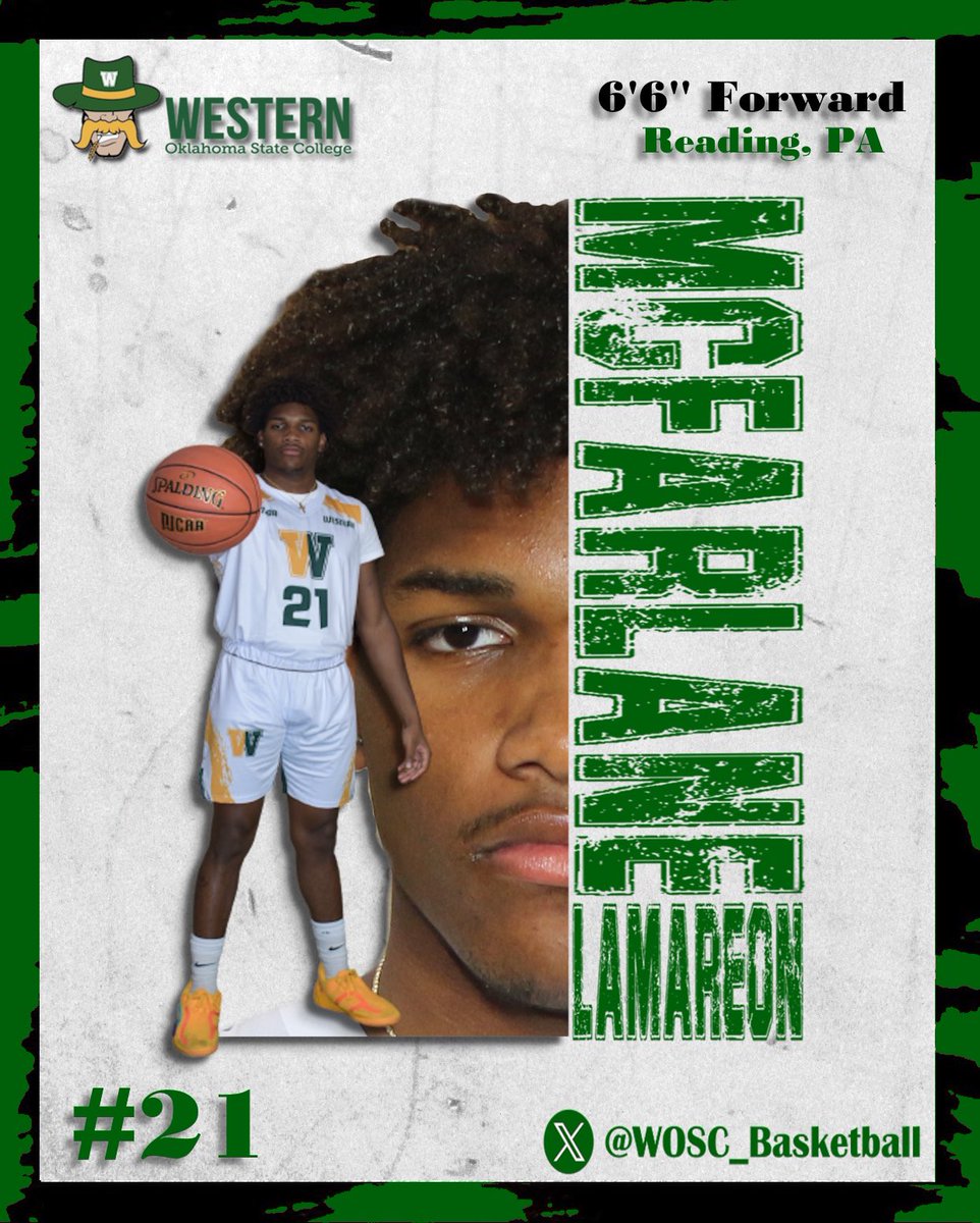 WOSC_Basketball's tweet photo. ‼️Meet the 23/24 Pioneers ‼️
# 21 Lamareon McFarlane- Reading, PA. 6’6” Freshman. https://t.co/5BT5gteiCH