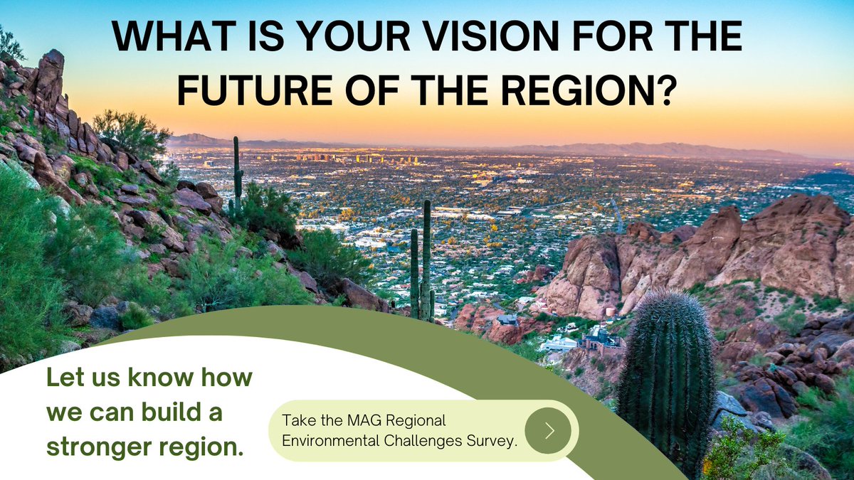 PHXenvironment (@phxenvironment) on Twitter photo Want to have a say in making your community better? We are teaming up with <a href="/MAGregion/">MAG - Maricopa Association of Governments</a> to offer an Environmental Challenges survey. Tell us how you feel about your community’s environmental challenges. This is your chance to shape a resilient region! bit.ly/46E4sKS Want to have a say in making your community better? We are teaming up with <a href="/MAGregion/">MAG - Maricopa Association of Governments</a> to offer an Environmental Challenges survey. Tell us how you feel about your community’s environmental challenges. This is your chance to shape a resilient region! bit.ly/46E4sKS
