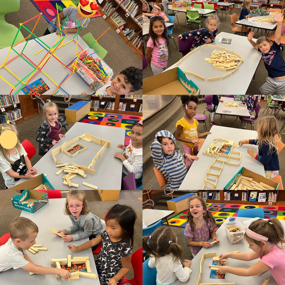 BorchersBooks's tweet image. Kindergarteners were so helpful today making fences for the creepy carrots! #STEMweek #dg58learns #dg58pride @HopkinsKinder @IndianTrailDG58