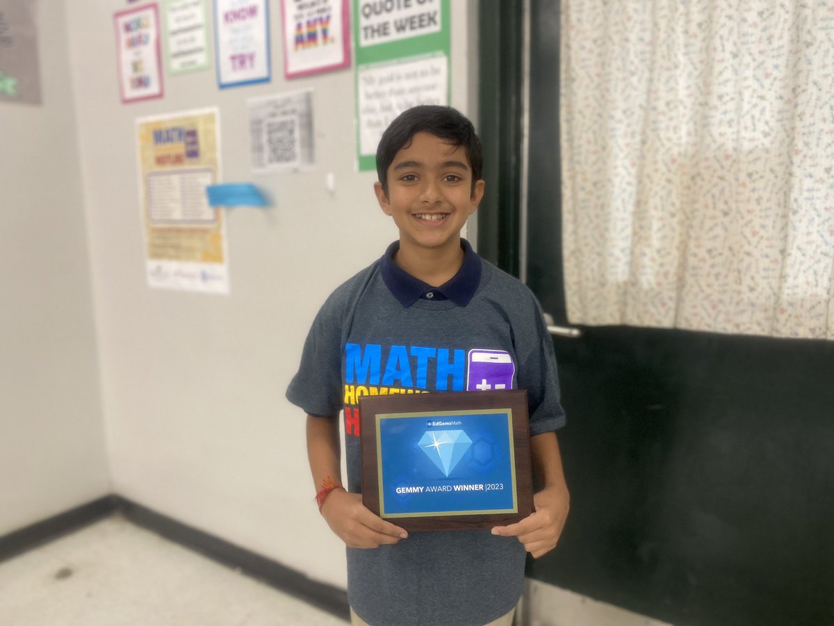 🎉Meet Soham from Williams IB, Gemmy Winner #5 this season of Math HW Hotline ✖️➕➖✖️➗@EdGems_Math @HillsboroughSch @hcpsMS @WilliamsIBMYP