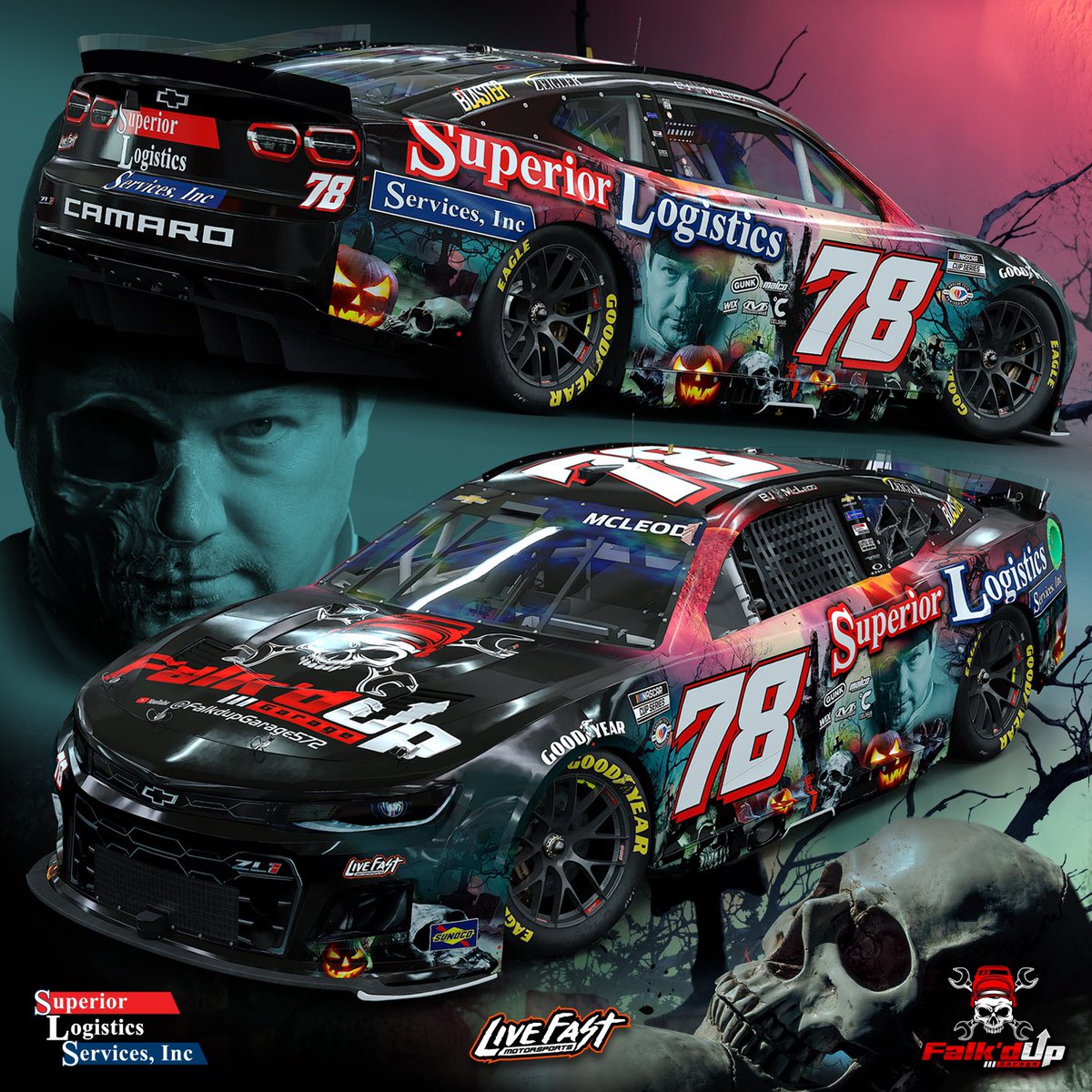 Our Halloween weekend scheme is here with Falk’d Up Garage and Superior Logistics 💀

Who’s ready for @martinsvilleswy 😏
