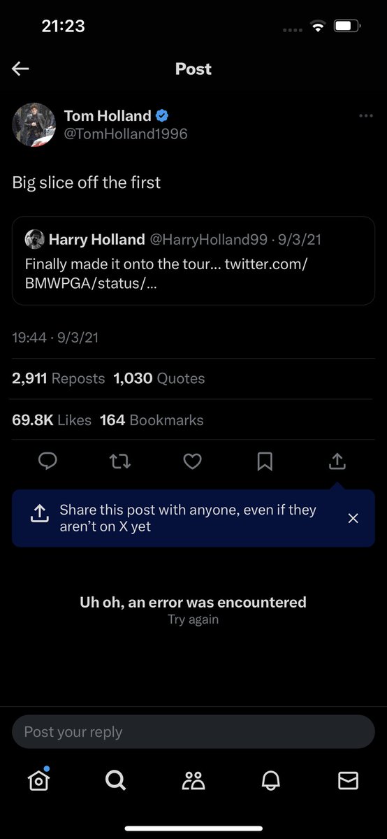 Harry Holland family made it on tour