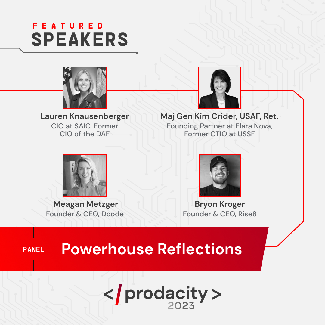 The speaker lineup for #Prodacity is🔥‼️Our masterclass-style event is stacked- some of the biggest powerhouses in #govtech will reflect on D1 content and put it in context🎯rise8.us/prodacity to reserve your spot-don’t miss the content that will fuel Powerhouse Reflections