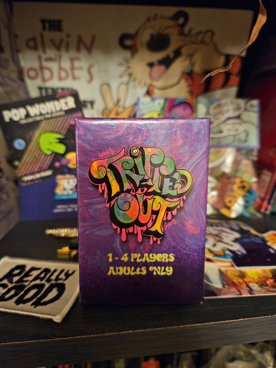 _earthninja's tweet photo. Shoutout to @lurklovesyou for releasing another card game! 
Stoked to play some Tripped Out with friends 🙂🙃🙂

#TrippedOut
#cardgame 
#badtripssuck https://t.co/A7r7rpjxOP