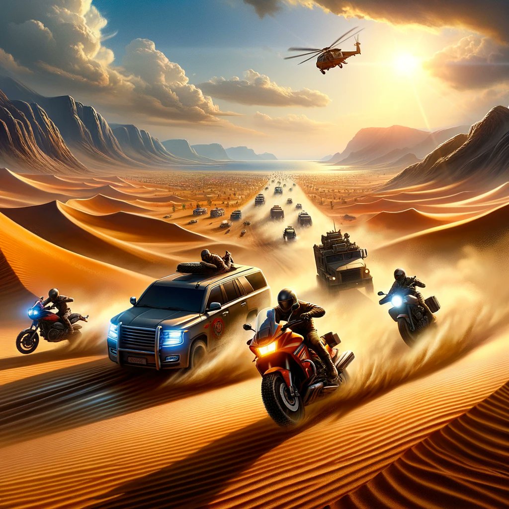 A thrilling chase through the desert. #highspeedchase