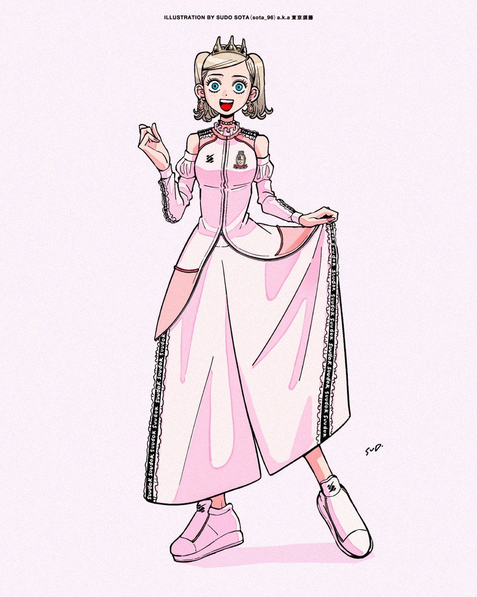 「メイド服とかドレスとかをスポーツウェアっぽくするシリーズもっと描きたいです。ただ」|スドウ創太のイラスト