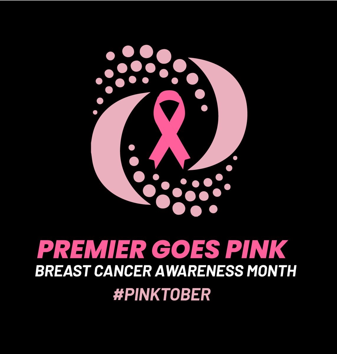 Premier is going pink for #Pinktober to support breast cancer awareness and research. 
#BreastCancerAwareness