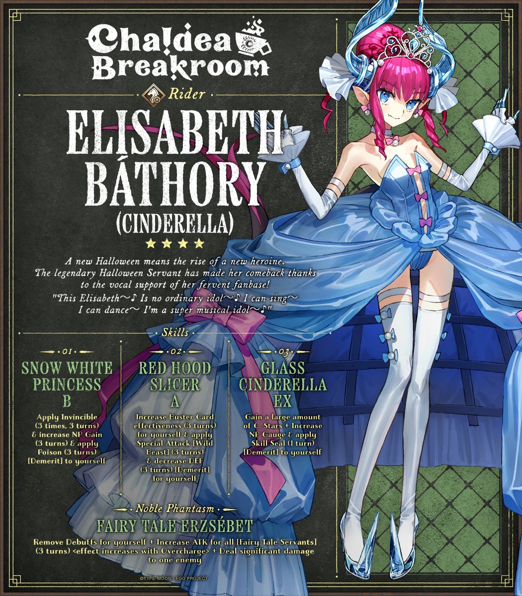 FateGO_USA's tweet photo. Vol. 22 of Chaldea Breakroom is dedicated to our favorite idol, Elisabeth Báthory (Cinderella) plus an interview with a LASENGLE Event Logo Localizer/Designer!

#ChaldeaBreakroom, an exclusive look at Servants and interviews with the staff behind Fate/Grand Order! #FateGOUSA https://t.co/uSr91B9ueX