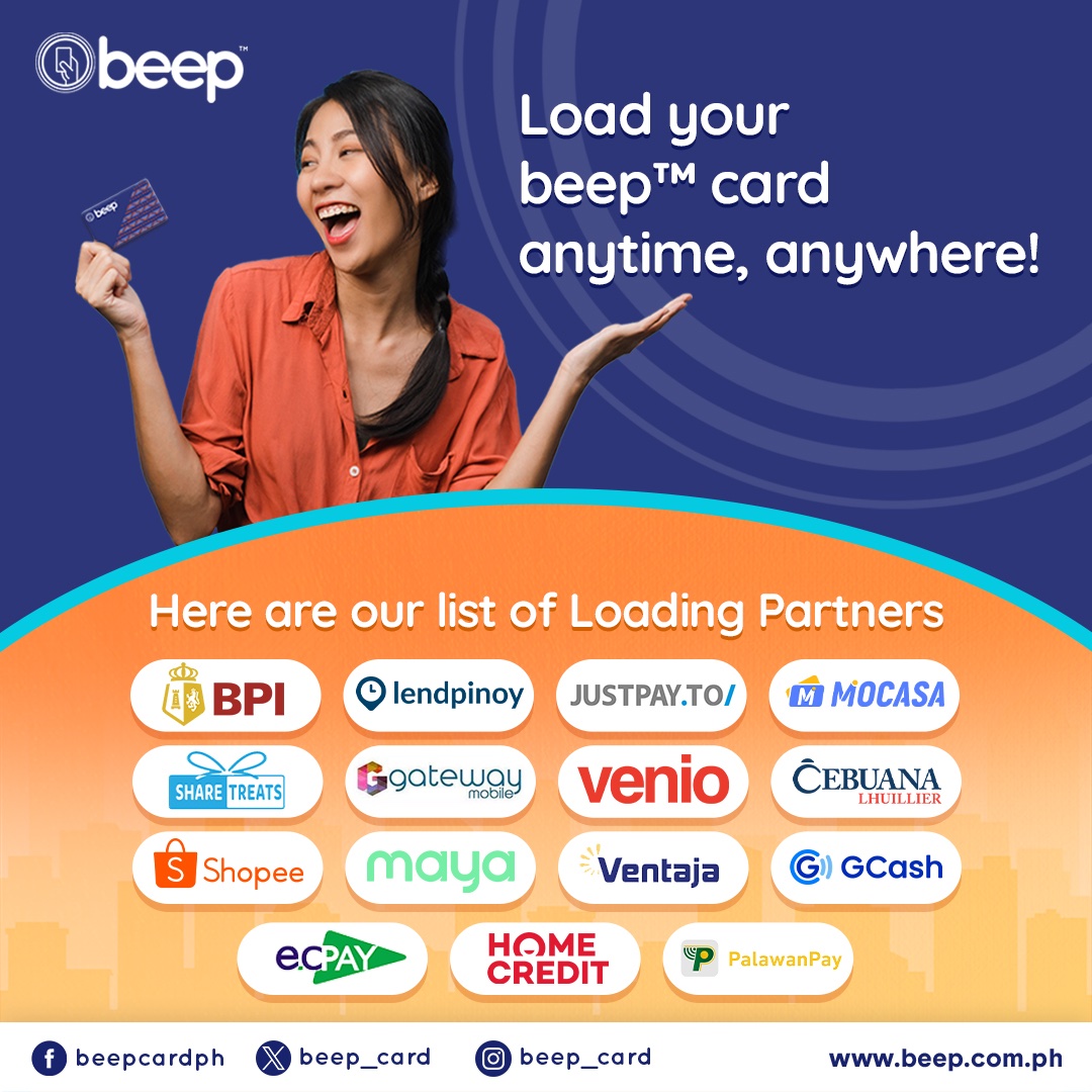 beep_card's tweet photo. Load up your beep™ card hassle-free, anytime and anywhere, through our loading partners! 

Skip the line now! 

#beepit #beep https://t.co/GQo10Y2tQ5