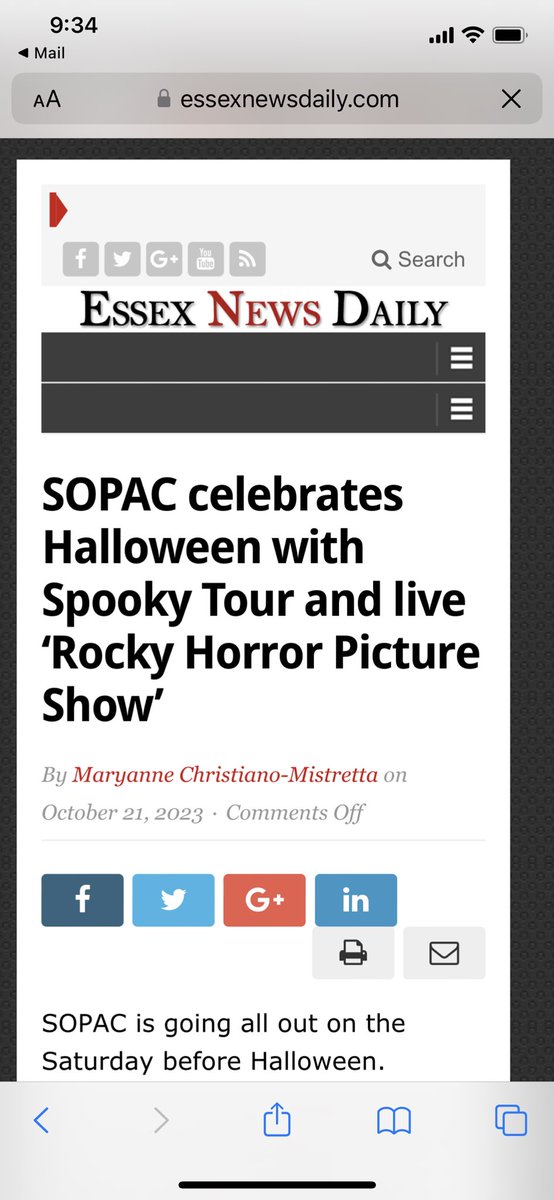 Thanks for the feature on all of our unique Halloween offerings, Essex News Daily! 🎃👻 Read more: essexnewsdaily.com/arts/sopac-cel…