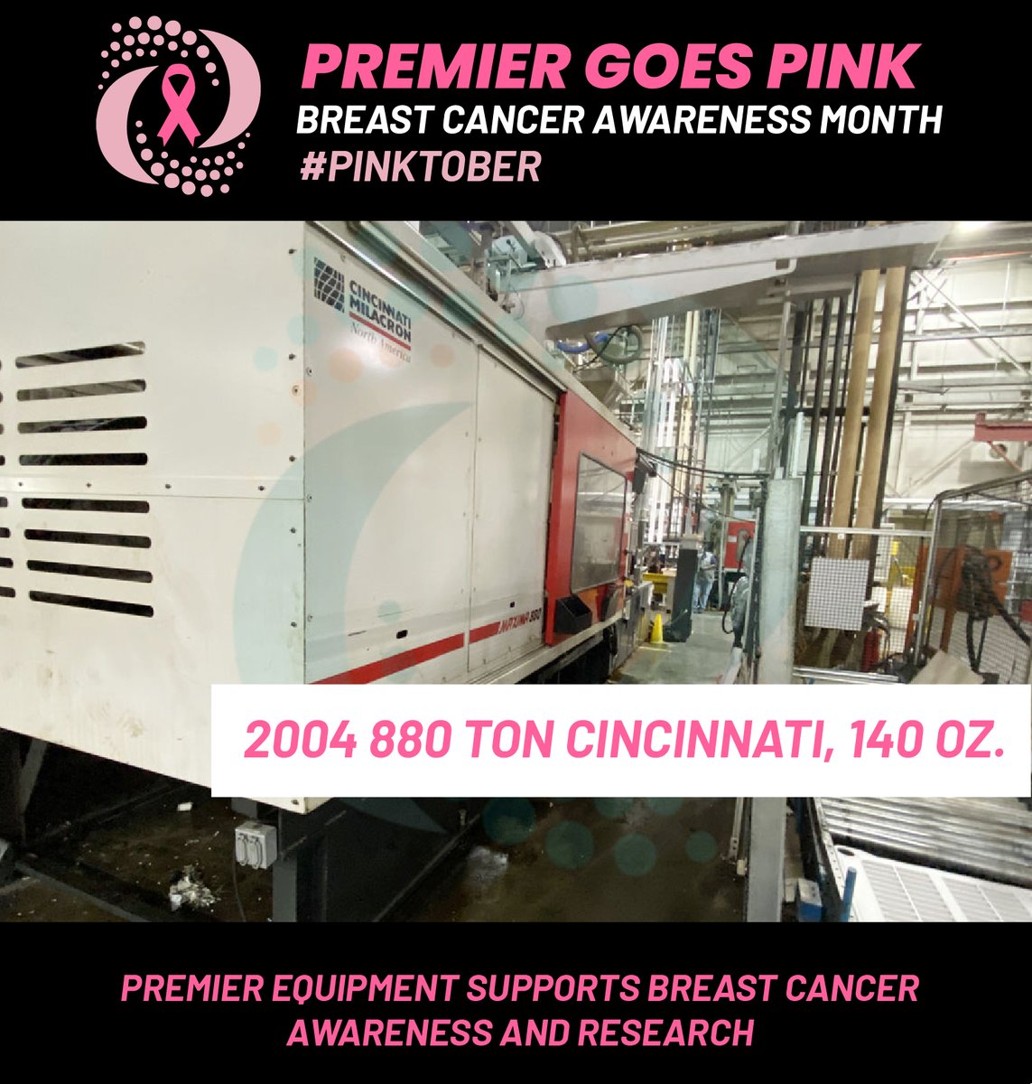 Premier is going pink for #Pinktober to support breast cancer awareness. Help us support more research by checking out some of our machines, including our 2004 880 Ton Cincinnati, 140 oz. buypremier.com/product/2004-8…

#BreastCancerAwareness #BuyPremier