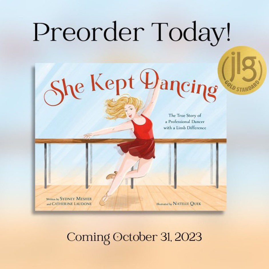 1 week until SHE KEPT DANCING is officially out in the world! Preorder today! @sydmesh @NatelleQuek @FeiwelFriends @Editrix_Em @JrLibraryGuild @DorianMaffei #disabilityawareness #kidlit