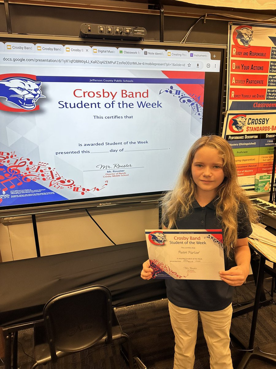 CrosbyBand's tweet photo. A very busy last week means we got behind on announcing student of the week. Doesnβt take away how important and special these students are to the band program! These students were recognized for being hard working and helpful to their peers! #CMSBand #CrosbyBand https://t.co/G7QlHuuthG