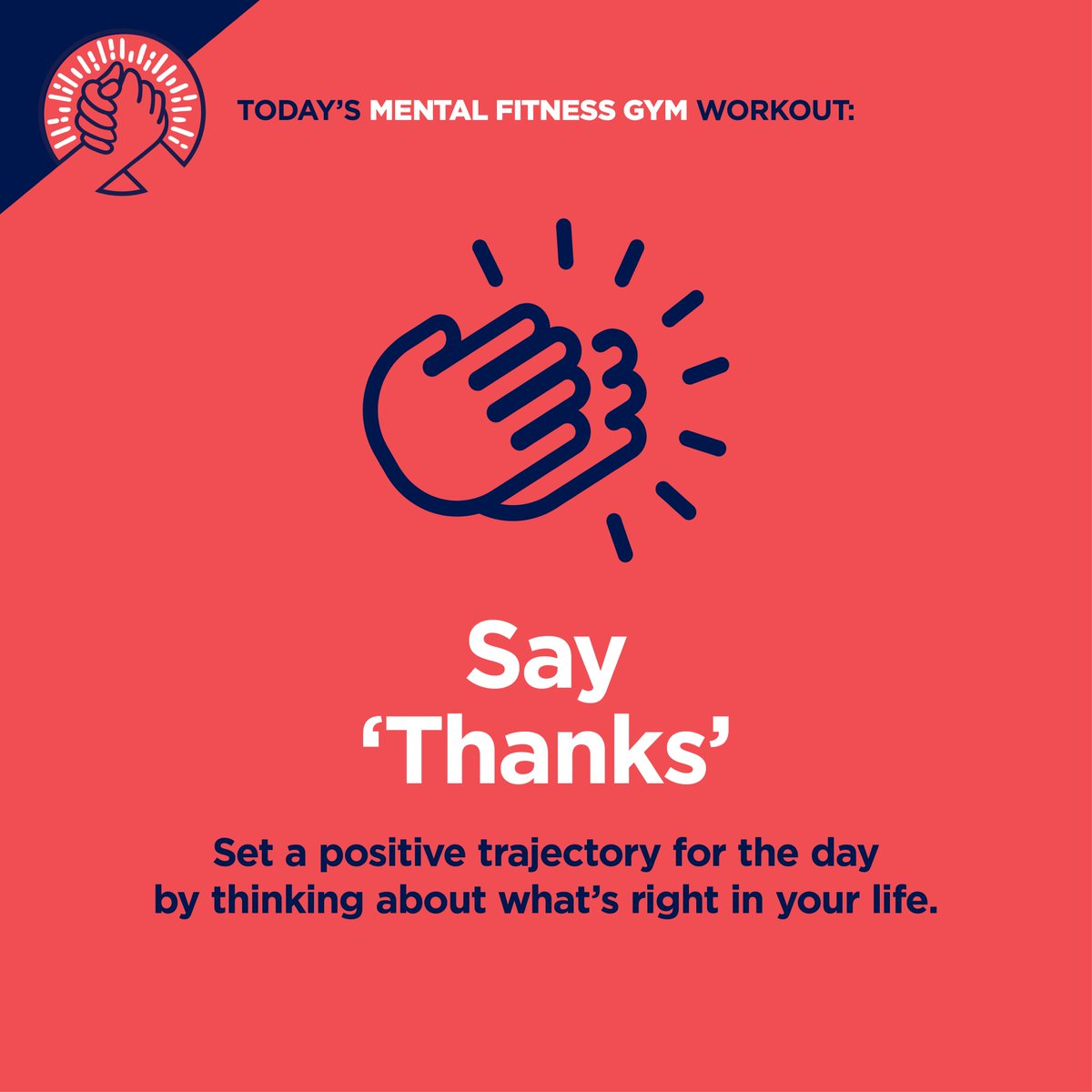 As humans, our instinct often steers us towards focusing on the negatives that happen each day. So for today’s #mentalfitness exercise, we’re asking you to flip this by focusing on what went right and being grateful for the small things. Discover more at: thementalfitnessgym.org