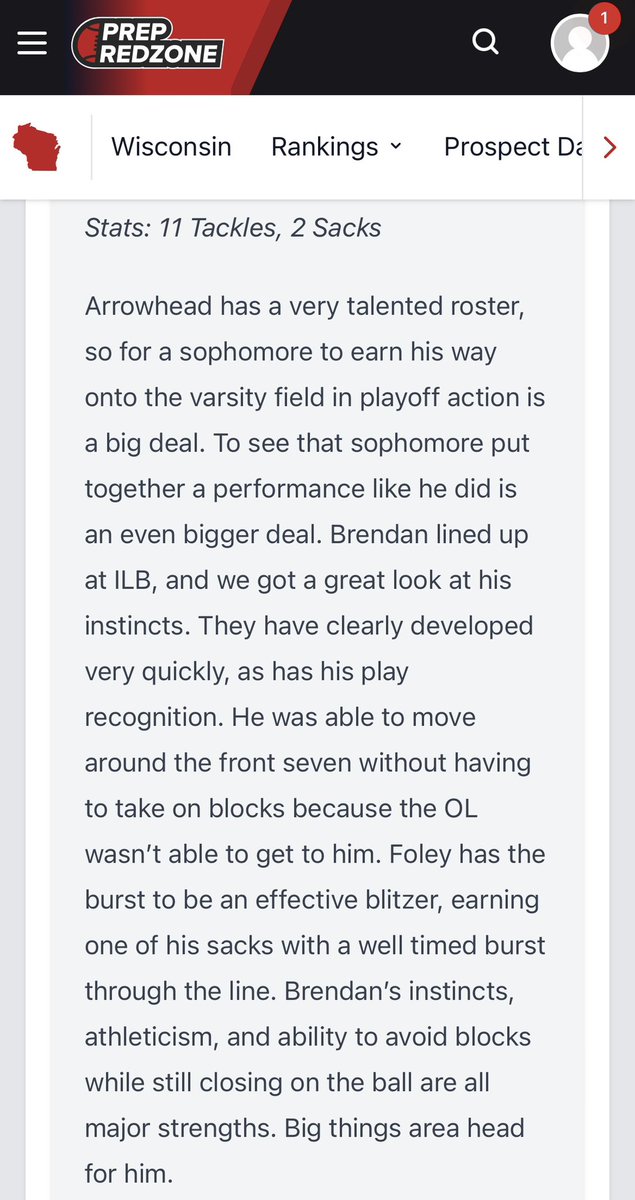 Brendan Foley (@brendanfoley07) on Twitter photo Thanks for the write up <a href="/MJ_NFLDraft/">Mark Johnson</a> <a href="/PrepRedzoneWI/">Prep Redzone Wisconsin</a>! Can’t wait for level 2! <a href="/ArrowheadFB/">Arrowhead Football</a> <a href="/CoachHarris28/">Matthew Harris</a> Thanks for the write up <a href="/MJ_NFLDraft/">Mark Johnson</a> <a href="/PrepRedzoneWI/">Prep Redzone Wisconsin</a>! Can’t wait for level 2! <a href="/ArrowheadFB/">Arrowhead Football</a> <a href="/CoachHarris28/">Matthew Harris</a>