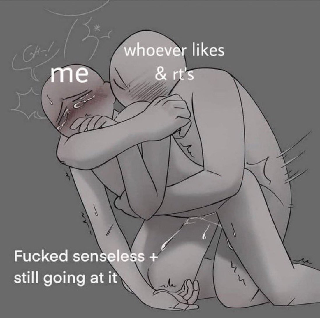 " raw passionate animalistic sex is the best.  Your partner groping your tit as they slam fuck you and their free hand is holding you close to them."