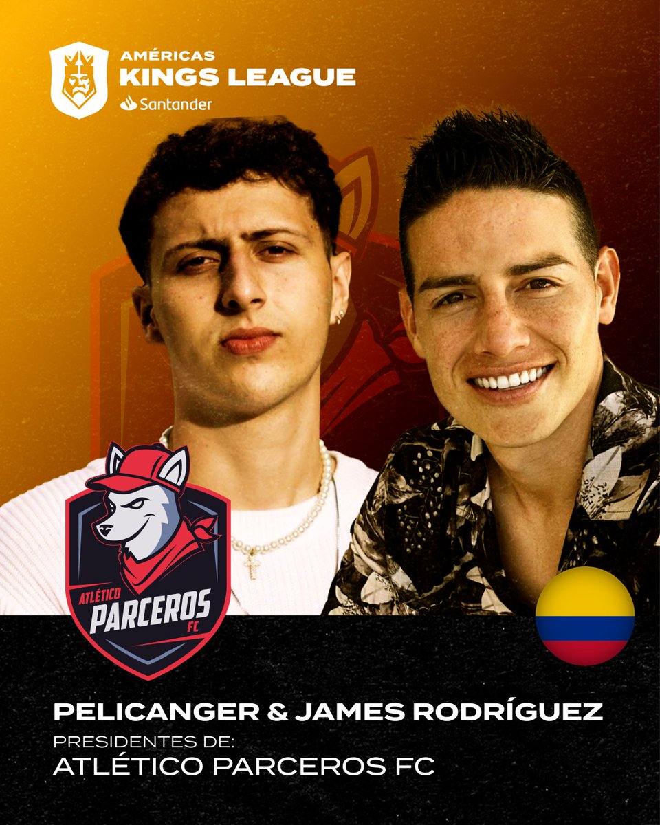 kingsleague_mex's tweet photo. 🐕 @offpeli y @jamesdrodriguez son los presidentes de Atlético Parceros. ¡Bienvenidos, amigos! https://t.co/nSSDdETGxO