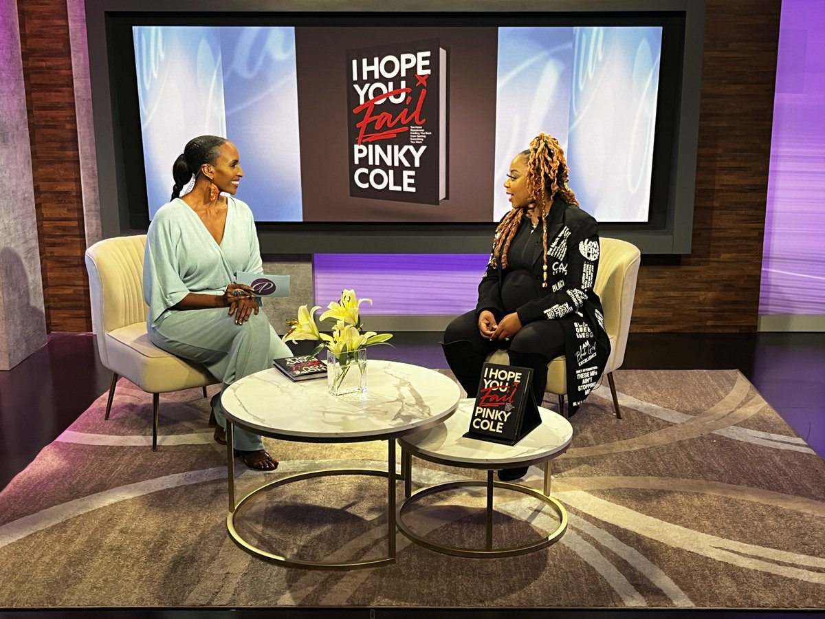 FOX5Atlanta's tweet photo. TODAY at 1 on an all-new @PortiaTVShow, @PortiaFOX5 sits down with the CEO and founder of @SluttyVeganATL @pinky907 to discuss her new book #IHopeYouFail. Pinky gets raw about her struggles to grow her multi-million-dollar brand.
#PortiaTVShow https://t.co/K5bV3WnqOd