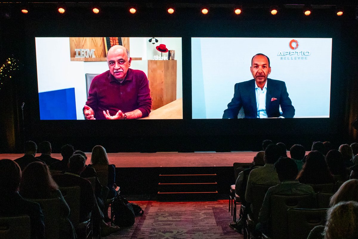 Kicking off the <a href="/TBMCouncil/">TBM Council</a> Awards, our CEO, <a href="/sguptaapptio/">Sunny Gupta</a>, joins <a href="/ArvindKrishna/">Arvind Krishna</a>, CEO of <a href="/IBM/">IBM</a>, for a virtual fireside chat! #TBMAwards