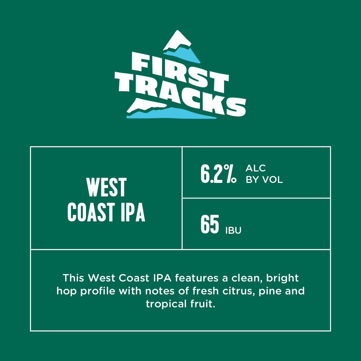 thirdspacebrews's tweet photo. New Winter Seasonal from Third Space! First Tracks: A West Coast IPA with notes of fresh citrus, pine & tropical fruit.
#mythirdspace #happyplace #firsttracks https://t.co/qGbo3kTlrf