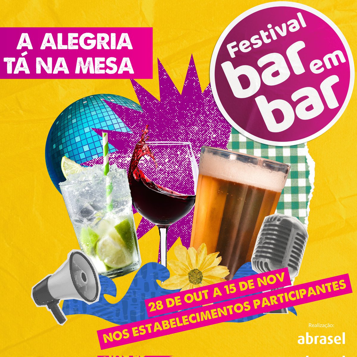 sandrobello's tweet photo. 🍻 Aquela saidinha com amigos, o date esperado, a reunião pra fechar negócio, tudo isso ganhou um motivo a mais com 28 opções de petiscos e sugestões de harmonização nos melhores empreendimentos gastronômicos. Bar em Bar!
💥 É verdade, "a alegria tá na mesa!"
#barembar #abrasel https://t.co/iqL7MyOIWm