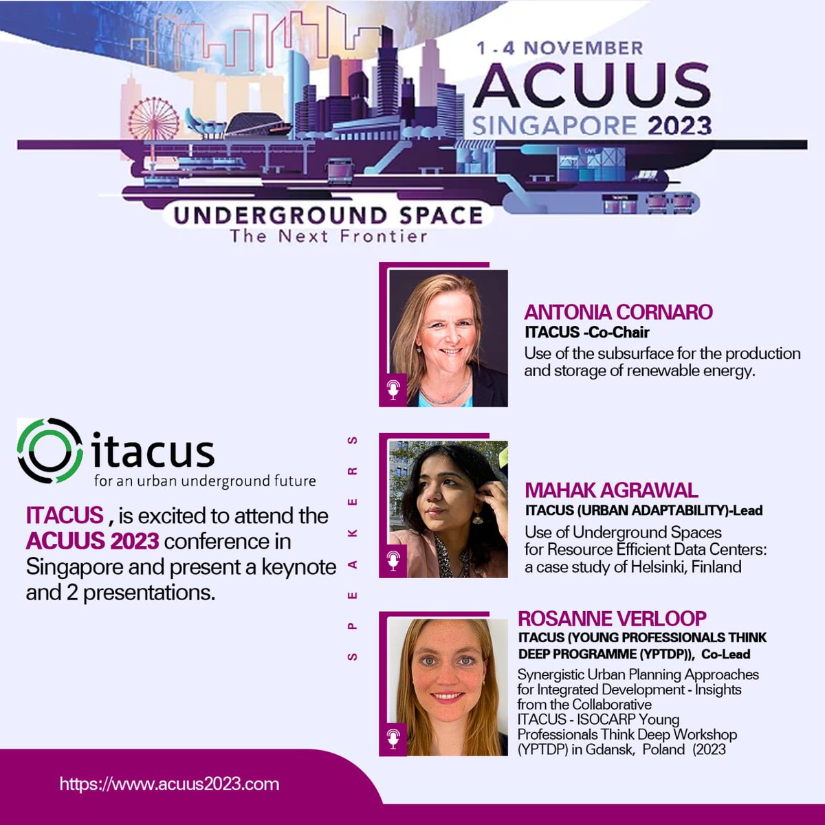 ITACUS for an urban underground future (@itacusf) on Twitter photo Excited ๐ to attend ACUUS 2023 in and present a keynote and 3 presentations
<a href="/antoniacornaro/">Antonia Cornaro</a>
<a href="/mahakagrawal25/">Mahak Agrawal</a>ย : "Use of Underground Spaces for Resource Efficient Data Centers"
We hope to see you there! ๐ //lnkd.in/epQH2crv
#keynote #conference #acuus2023 Excited ๐ to attend ACUUS 2023 in and present a keynote and 3 presentations
<a href="/antoniacornaro/">Antonia Cornaro</a>
<a href="/mahakagrawal25/">Mahak Agrawal</a>ย : "Use of Underground Spaces for Resource Efficient Data Centers"
We hope to see you there! ๐ //lnkd.in/epQH2crv
#keynote #conference #acuus2023