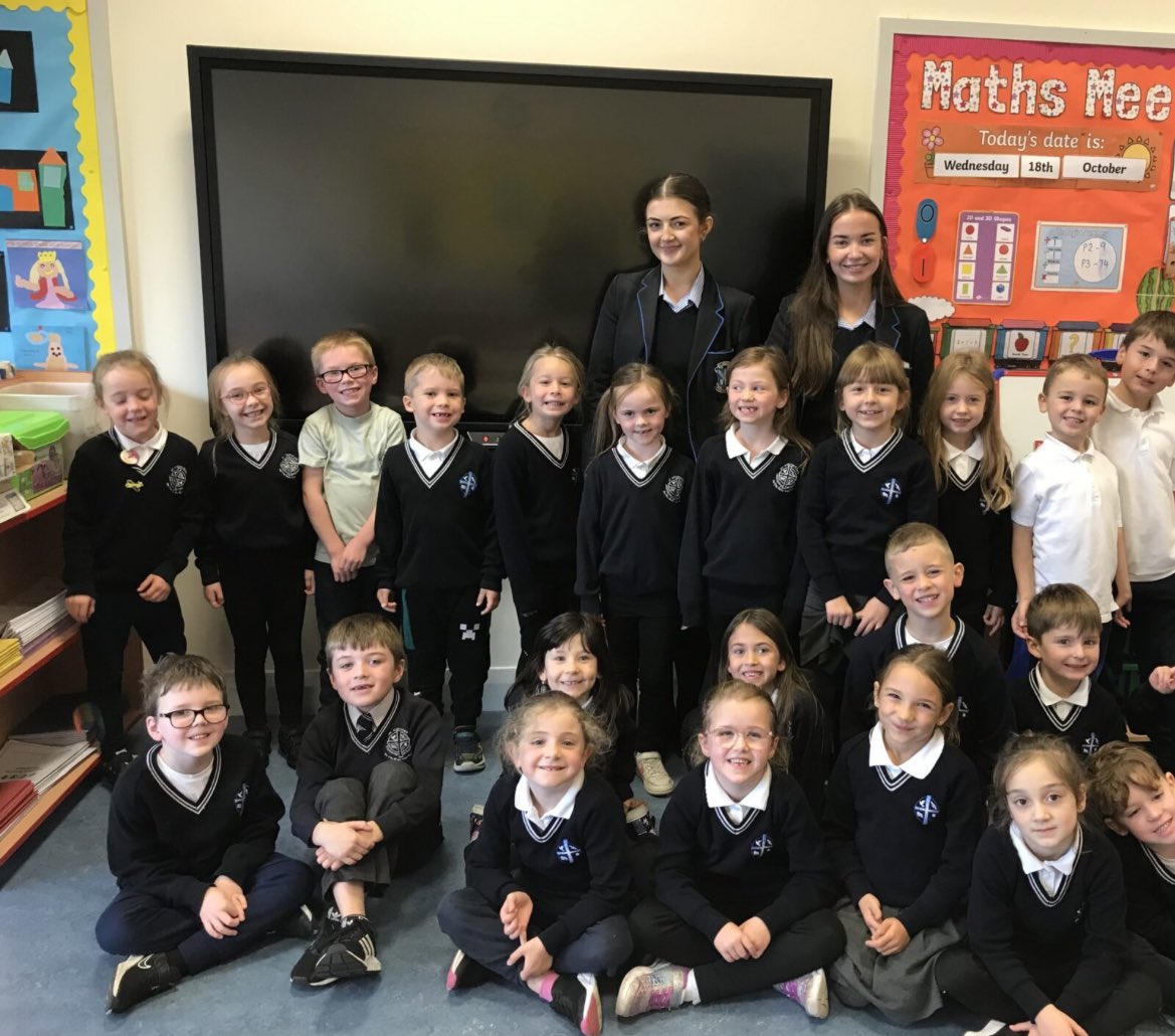 SLGBallymena's tweet photo. 25 of our Year 14 A Level Maths pupils visited St.Colmcilles last week as part of Maths Week Ireland🤩

👩‍🏫They took on the role of teachers for the primary school pupils by creating exciting &amp; engaging Maths games with a focus on problem solving 🎯
Thank you to @stcolmcilleps 🤝 https://t.co/vt3VDuZ4n3