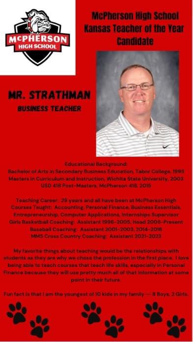 MHSBullpups's tweet photo. We are excited & honored to announce our 2025 Kansas Teacher of the Year candidates to represent McPherson High School! Congratulations to Mrs. Harlin & Mr. Strathman for representing USD 418 and the Bullpups with this much deserved candidacy!!!
#usd418 #Bullpupnation https://t.co/SjziEXLYFz