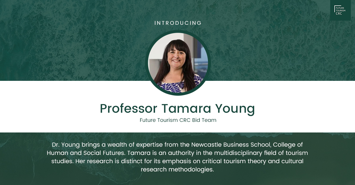 tourismcrc's tweet photo. Excited to introduce Bid Team Member @drtamarayoung! She brings  expertise in #TourismStudies from Newcastle Business School. Focused on cultural research, Indigenous tourism, and sustainability. A game-changer for our mission!🌏  #SustainableTourism #IndigenousTourism https://t.co/sO1gM76E3t