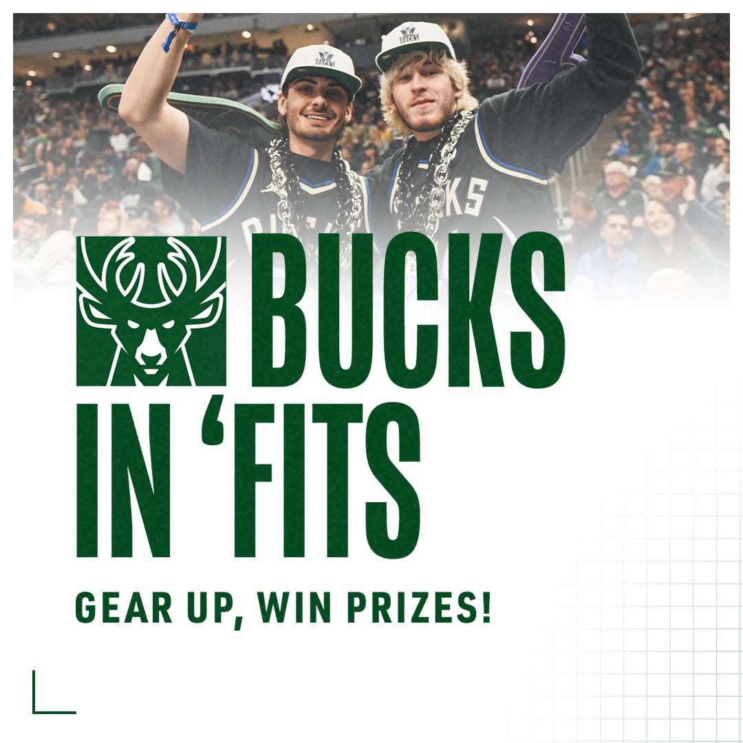 Bucks's tweet photo. Let's see your favorite fits.
Send us a pic wearing Bucks merch and use #BucksInFits for a chance to win prize packs!
π½: https://t.co/z6ea3BO9vF https://t.co/ztXuIa0e1J
