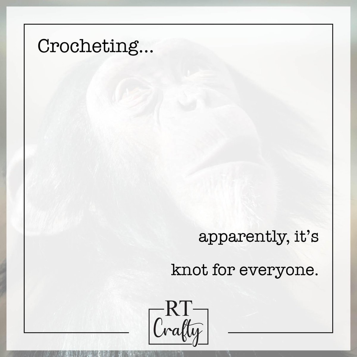 Rt_studios_'s tweet photo. A little mid week dad joke to help you through till friday -

Crocheting… apparently it’s knot for everyone.

#DadJoke #pun #joking https://t.co/xi3scL0CYQ