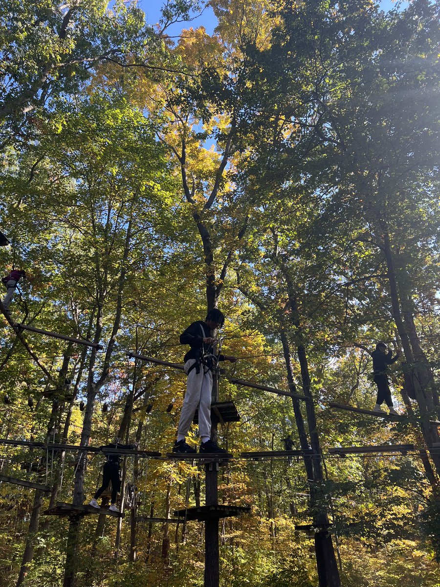 counselornhall's tweet image. Buccaneer University’s first field trip! As mentors, we ask 8th and 9th graders to step out of their comfort zones and try new things. Today, we did the same as we navigated The Adventure Park! #TeamBuilding #Leadership