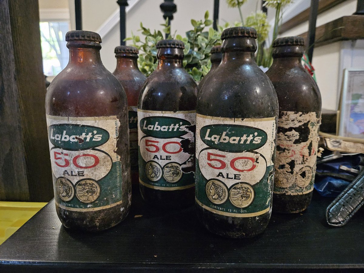 GlenStrong2's tweet photo. @LabattBreweries hello! I recently came into 6 FULL, unopened Labatt 50 STUBBIE beer bottles. Do you have any? Do you know if there is a market for them? It's a testament to Labatts quality to see these, 40 ish years later, still capped and in decent shape. Just an FYI! https://t.co/ubIcyCmgty