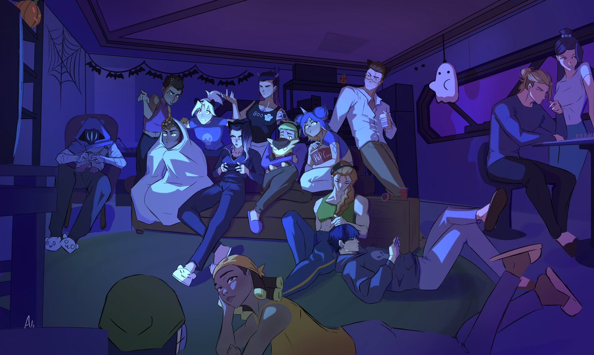 For Spooky Season they decided to watch Fade play a scary game 👻 (happy Halloween) #valorant #VALORANTfanart #riotgames