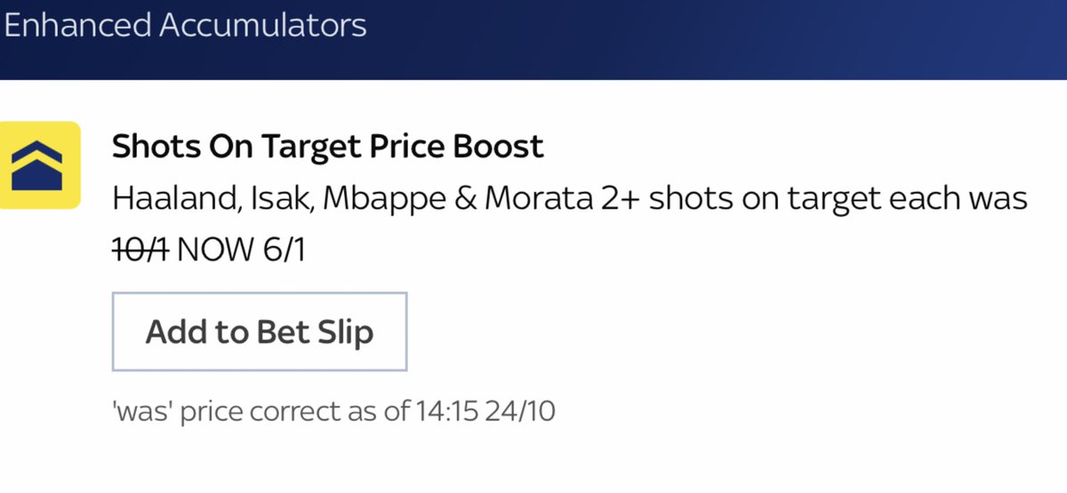 88Cocker's tweet photo. Make sure everyone jumps on this price boost from @SkyBet 🤣 https://t.co/xbOBj32ZOH