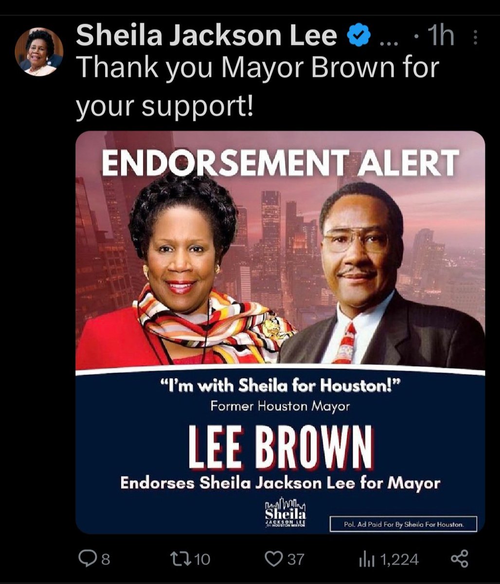 LLUV72's tweet photo. Does that mean you lie also?  You are supporting a liar.  Someone from her team put this together, Lee Brown denies. https://t.co/uhC8vZfiy6