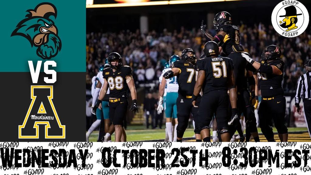 Big rivalry game tomorrow  night as we face off against Coastal Carolina! Let's bring home another conference  W

#GoApp