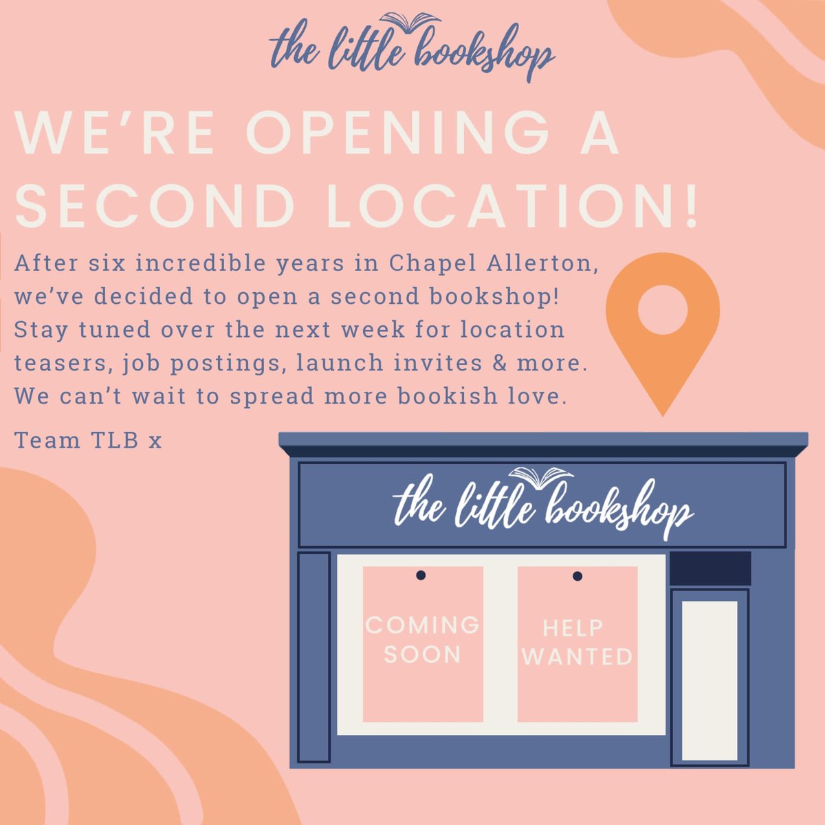 We are incredibly excited to announce the opening of a second location. It's been an amazing six years in #ChapelAllerton, thanks to all the community and local business support, We're sure you'll love our new bookshop! #loveyourindies