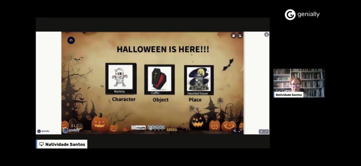 dominrute's tweet photo. #GeniallyEdFest! 🥳 Siguiendo la ponencia sobre metodologías activas con narrativas digitales en el GENIALLY EdFest2023. Hallowen is here!🎃👻💀 https://t.co/4PuE5OKQxn