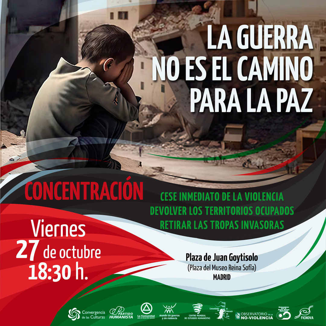 Sabemos lo que ha que hacer: Cese inmediato de la violencia, que se retiren las tropas invasoras y devolver los territorios ocupados. Concentración #noalaguerra