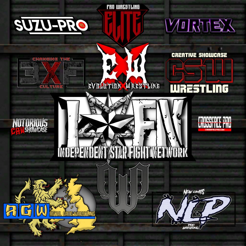 We welcome the newly founded Pro Wrestling Pittsburgh, taking 585 Wrestling's position to the ISFN fold, as well as New Limits Pro taking PGW's spot!
