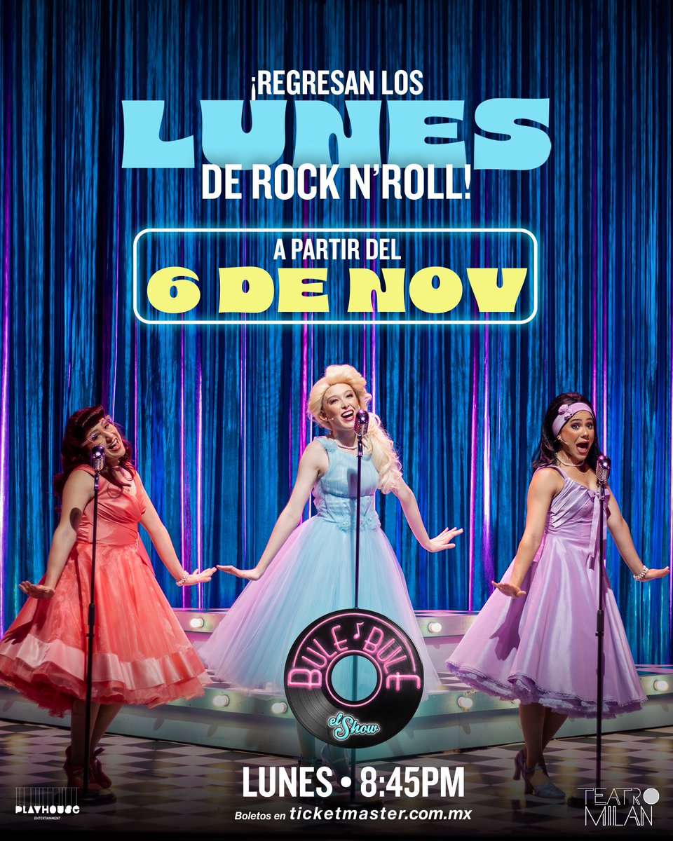 ¡Nos vemos a partir del 6 de noviembre! Regresan los #lunes de #bulebuleelshow en el <a href="/teatro_milan/">Teatro Milán</a> 🎙️

Boletos aquí👉🏼 bit.ly/bulebule-elshow
